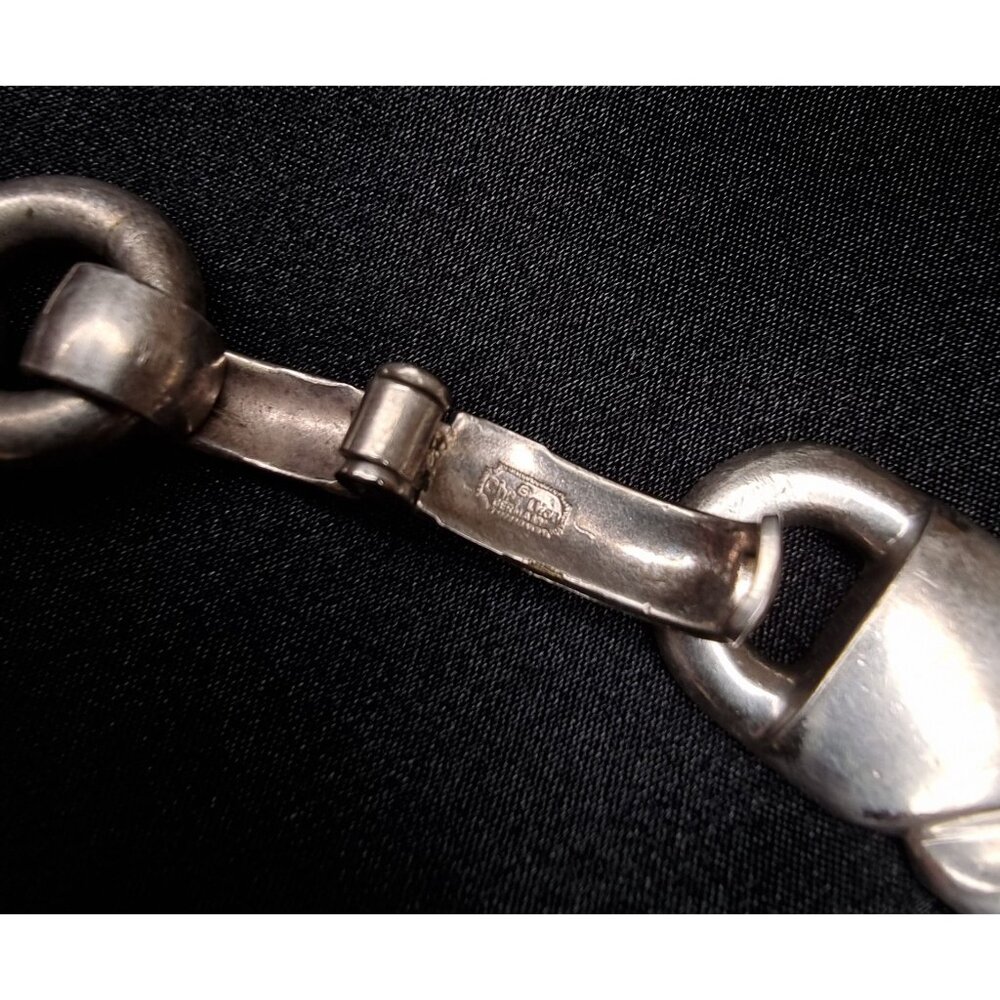 Rare Find Vintage 1950s-1960s Christian Dior Silver-Tone Geometric Link Necklac - Picture 6 of 6